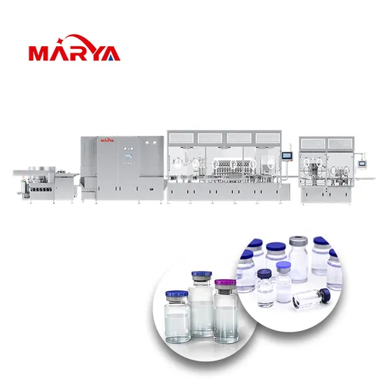 Machine de remplissage et de capsulage de liquides pour flacons Marya pour l'industrie pharmaceutique, ligne de production de remplissage de flacons avec système d'isolation stérile